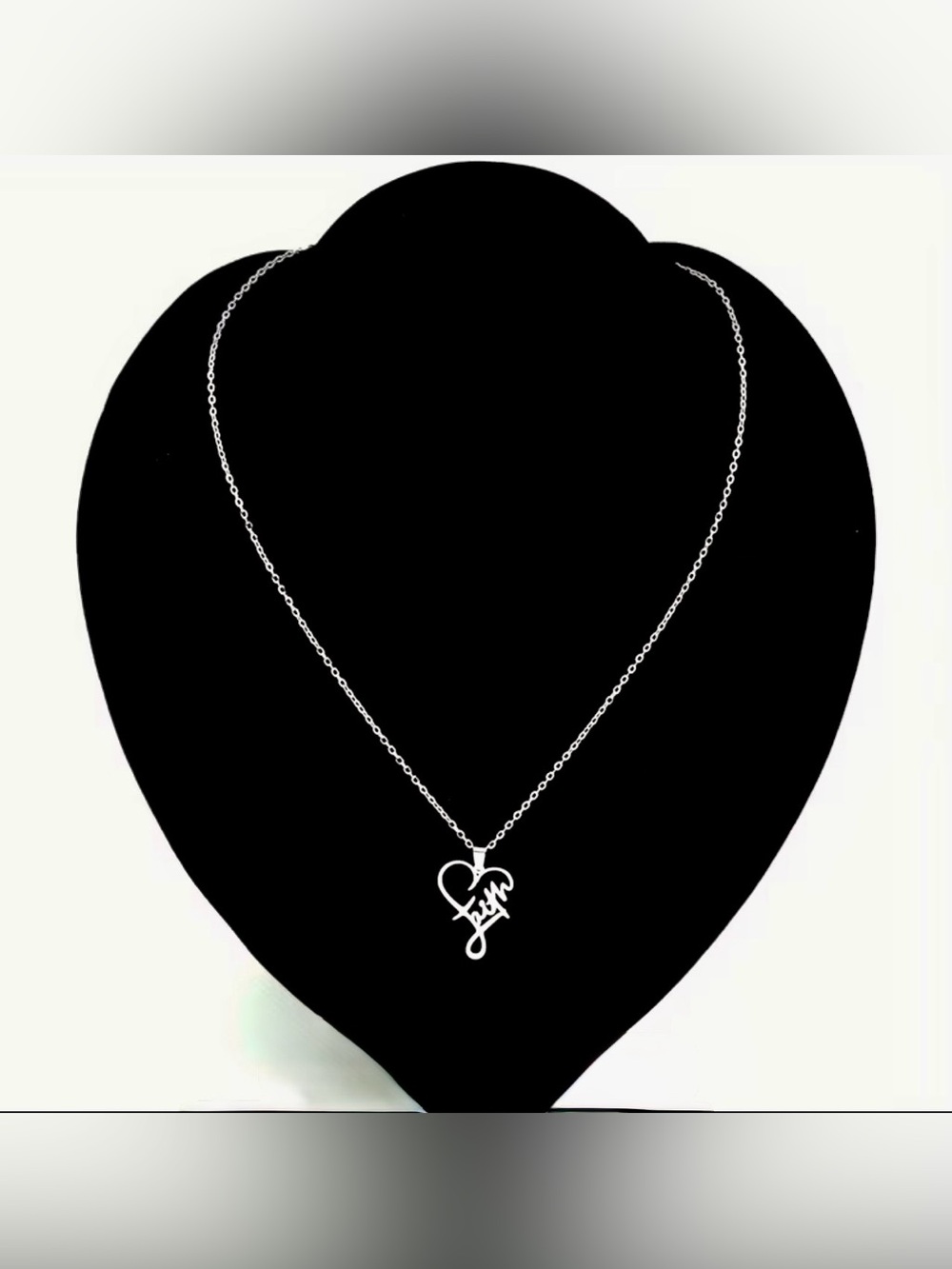 Faith & Love Script Necklace Set - Picture 10 of 13